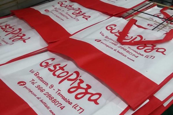 borsa personalizzata in serigrafia ad un colore